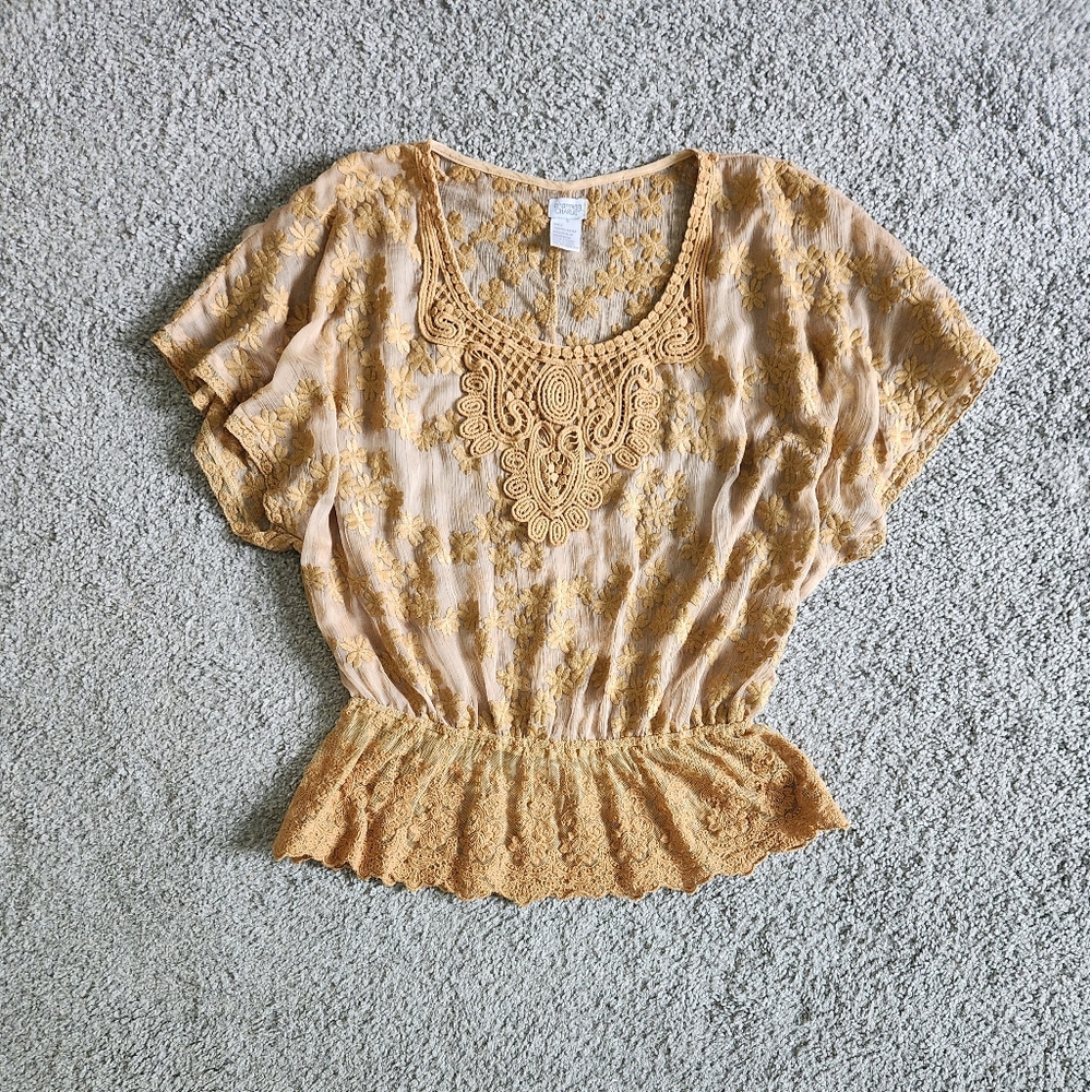 Charming Charlie Embroidered top